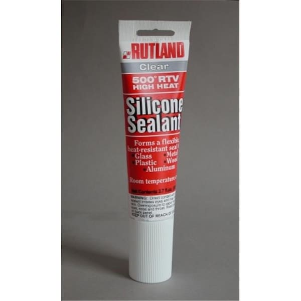 Rutland RUTLAND 500°F RTV Clear Silicone Sealant - 2.7 Ounce Tube 76CT